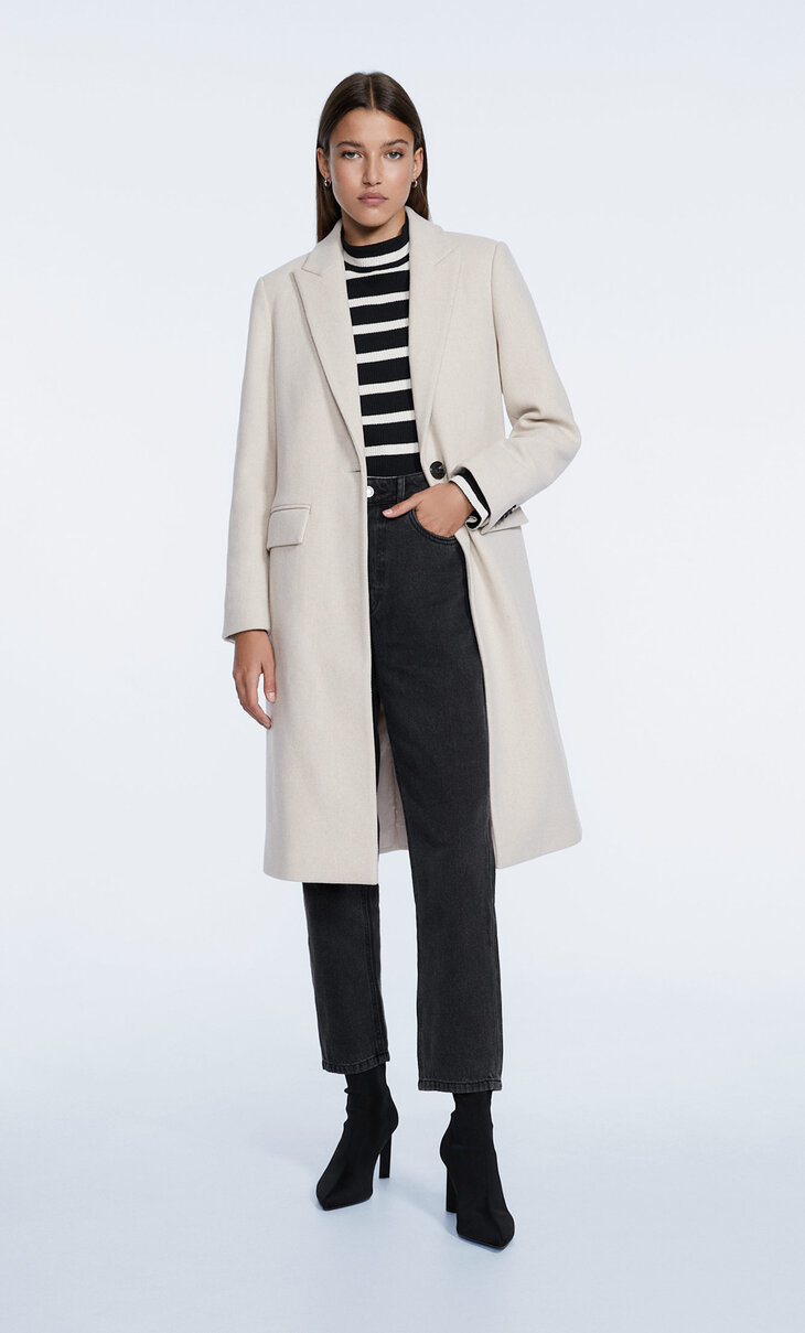 Mode Jassen Korte jassen Zara Basic Korte Jas lichtgrijs casual uitstraling 