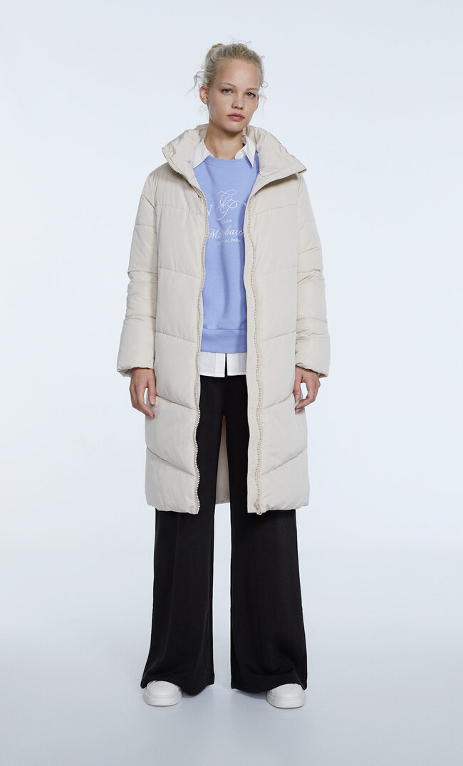 

Stradivarius Steppmantel Vanille Xl