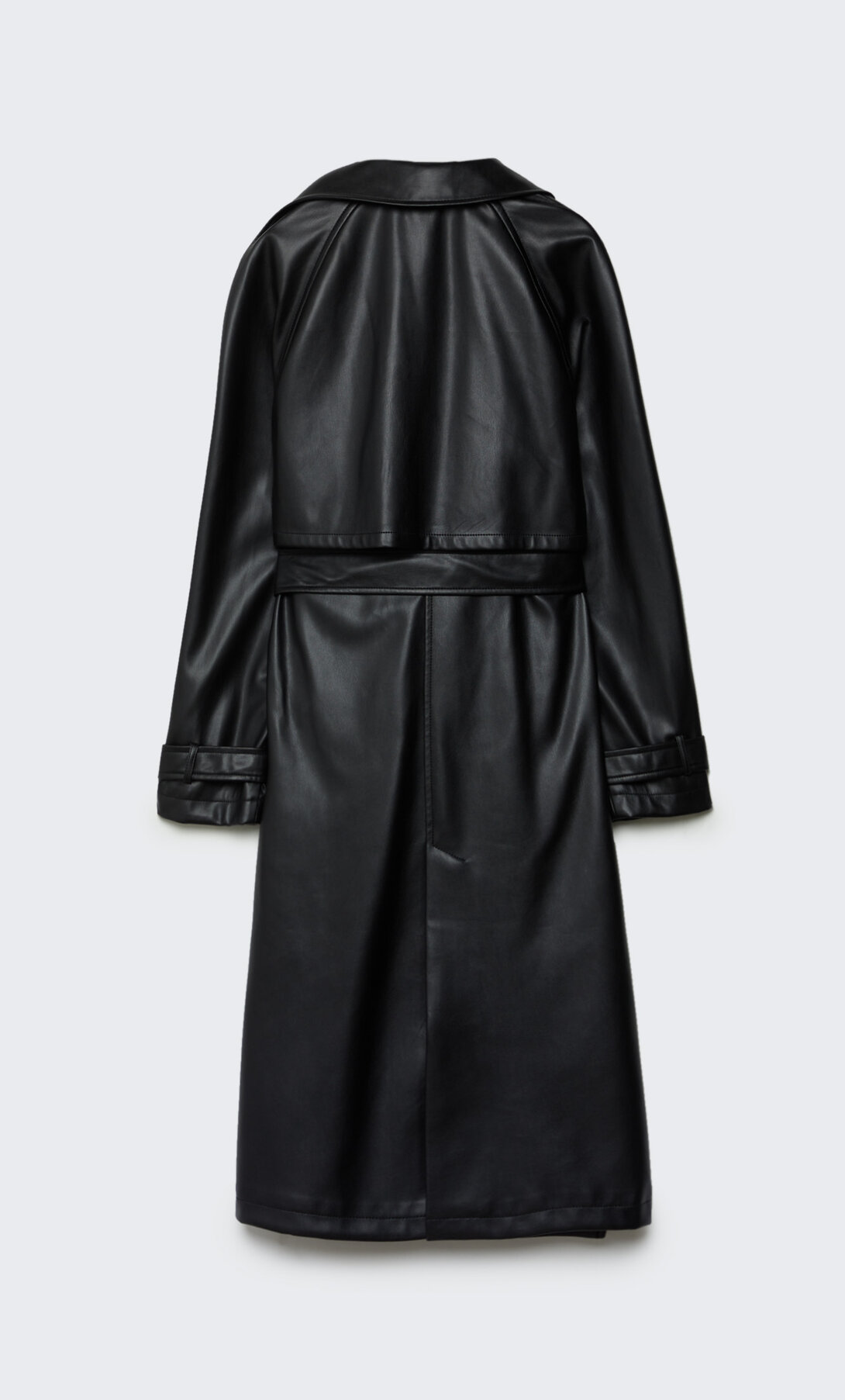 Long faux leather trench coat Women's fashion Stradivarius Portugal