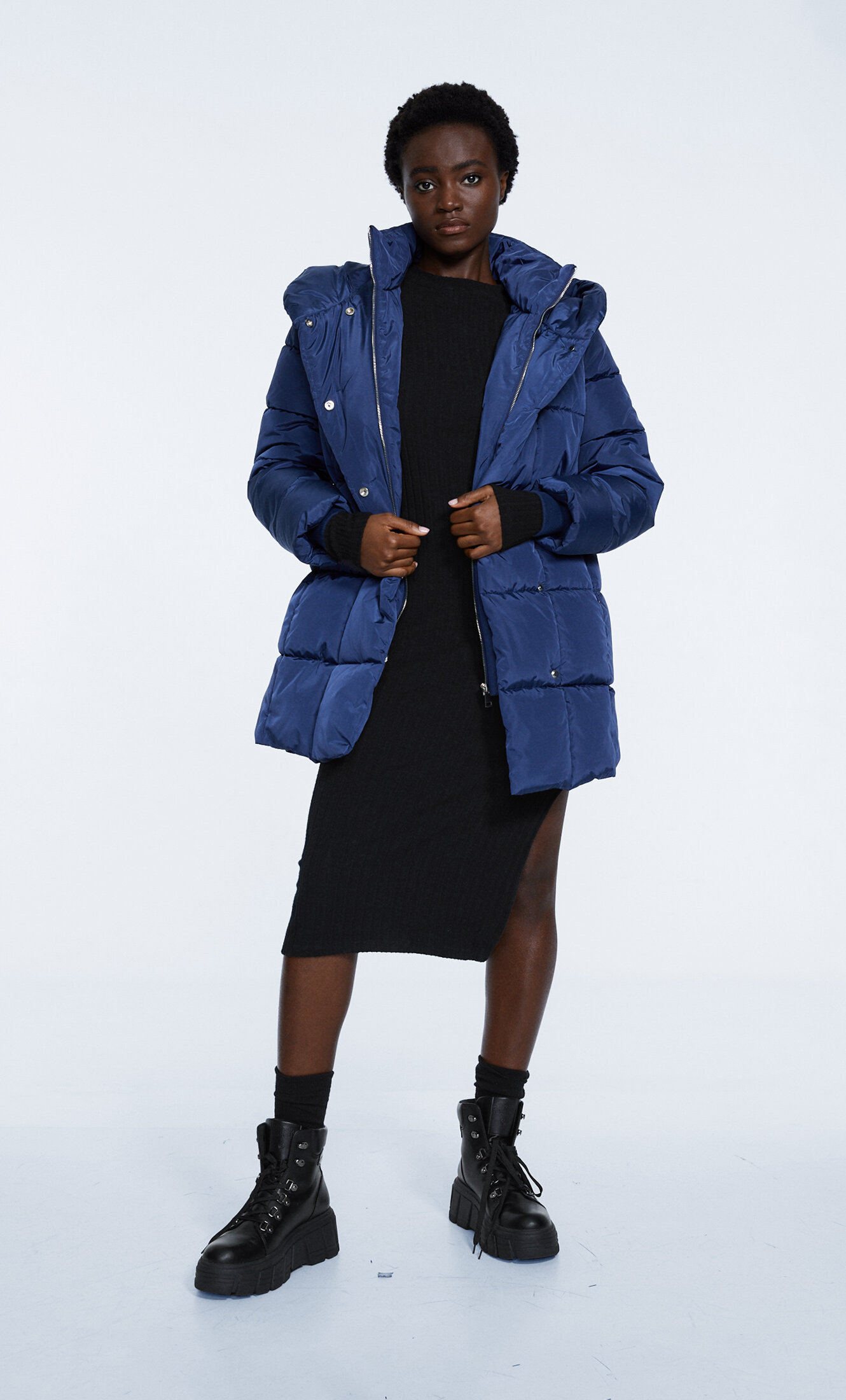 long puffer coat stradivarius