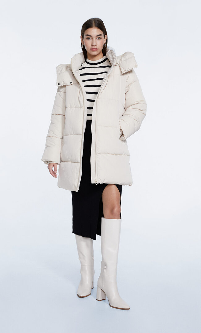 

Stradivarius Steppmantel Im Casual-Stil Vanille Xl