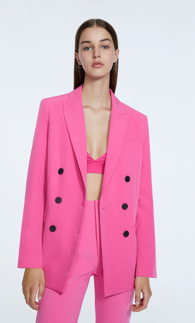 

Stradivarius Veste Croisée Rose Bonbon S