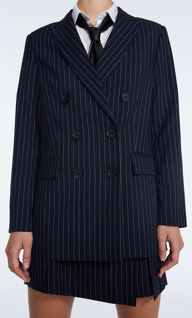blazer stripe stradivarius