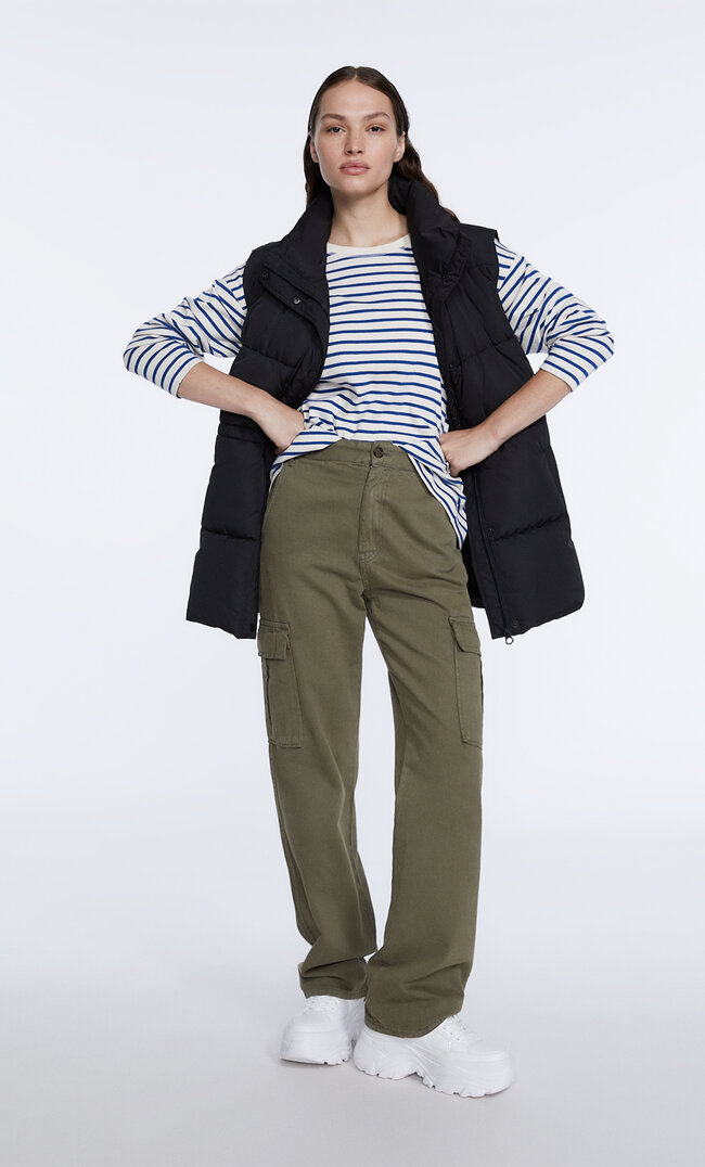 

Stradivarius Veste Sans Manches Matelassée Noir S