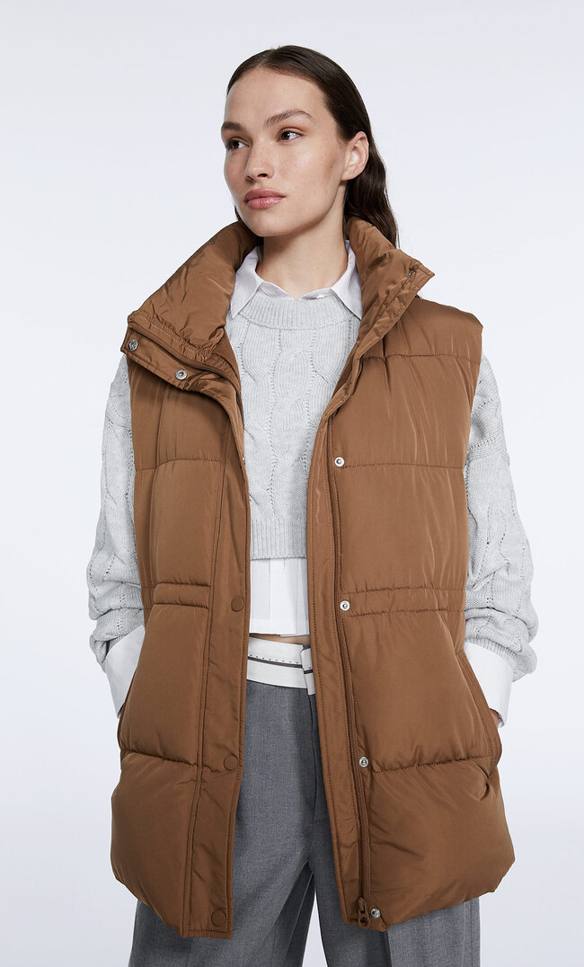 

Stradivarius Veste Sans Manches Matelassée Caramel L