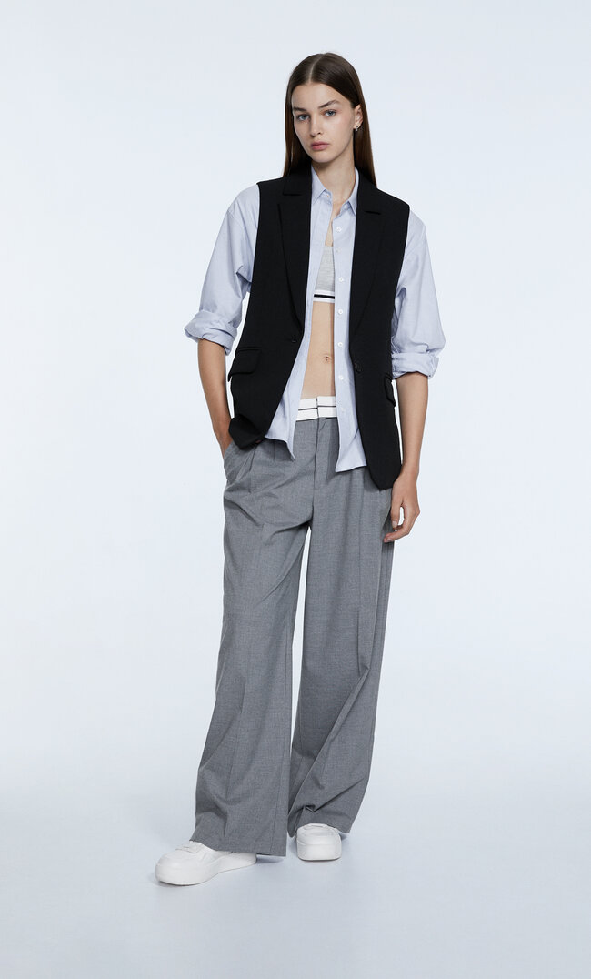

Stradivarius Gilet Sans Manches Habillé Noir M