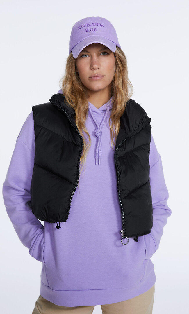 

Stradivarius Gilet Puffa Crop Noir Xl