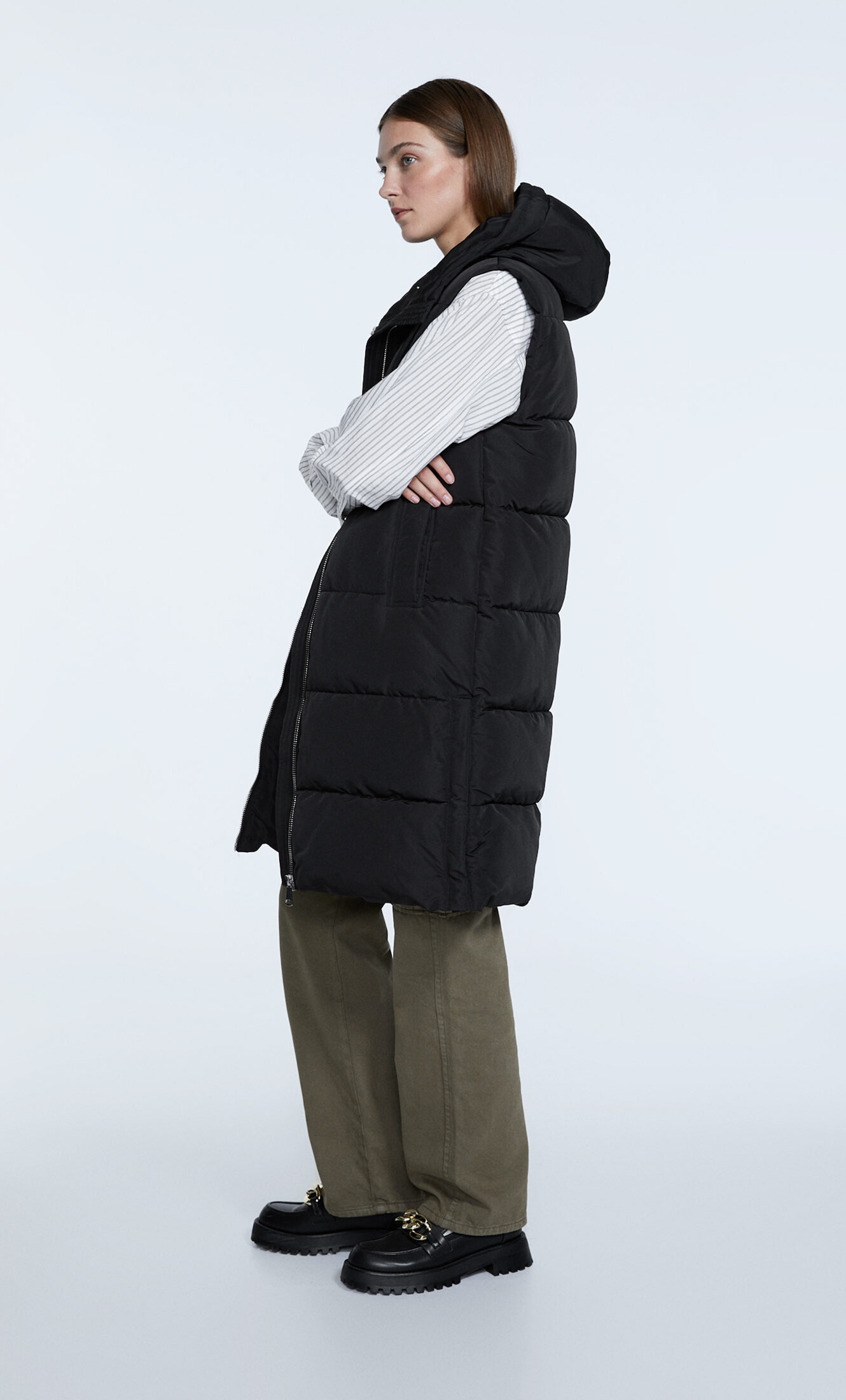 long puffa gillet