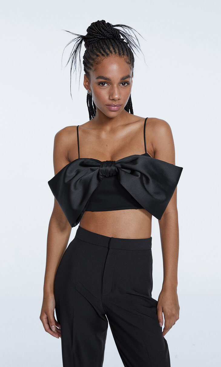 Top with satin bow