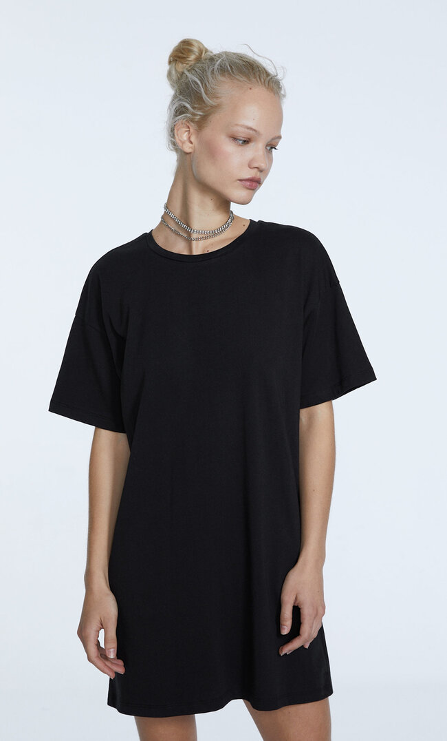 

Stradivarius Robe T-Shirt Oversize Noir Xs