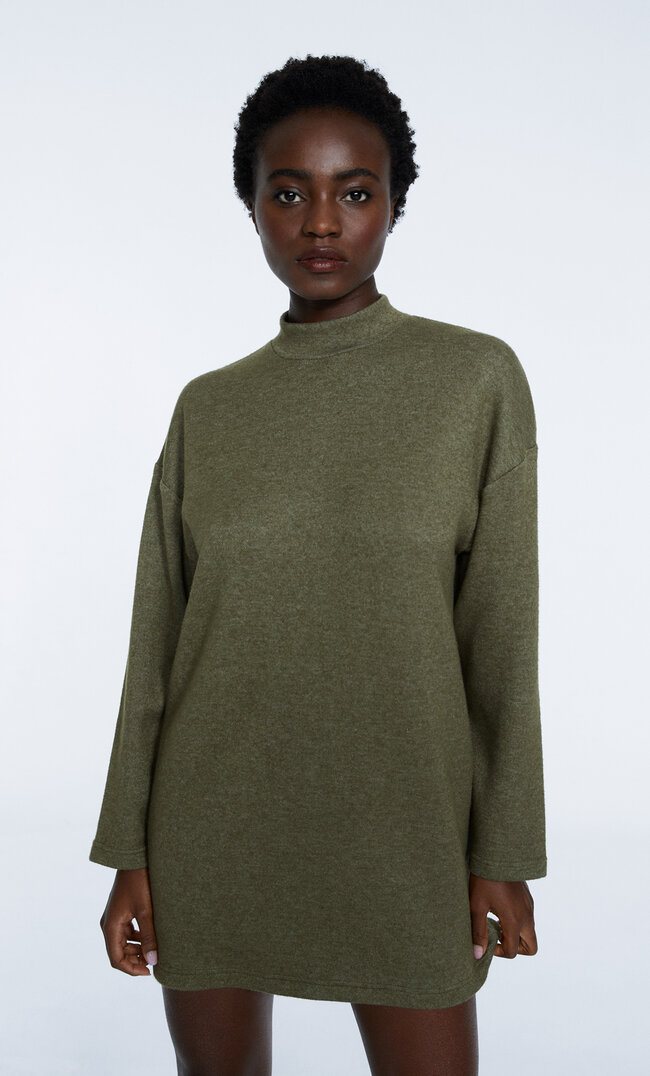 

Stradivarius Krótka Dzianinowa Sukienka Khaki S