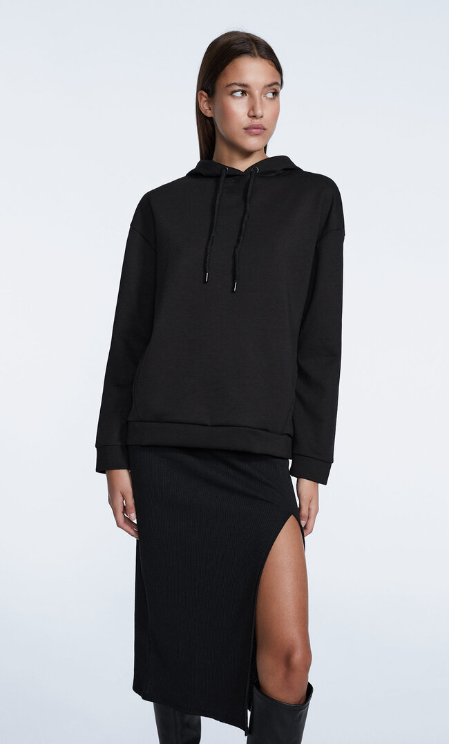 

Stradivarius Sweat Basic Capuche Noir Xs