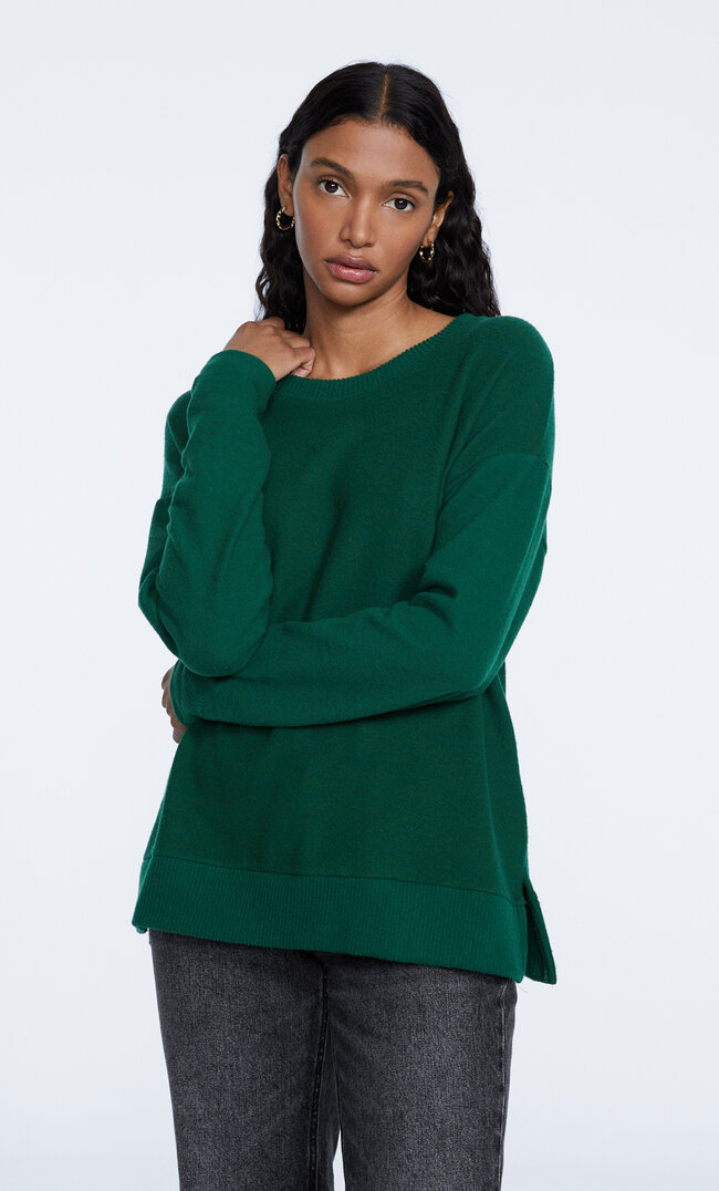 

Stradivarius Top Au Toucher Soyeux Vert Bouteille Xl