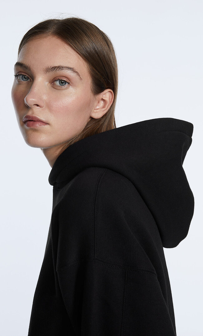 

Stradivarius Sweat Cropped Basique Noir Xs