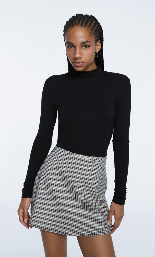 

Stradivarius Langarmshirt Mit Rollkragen Schwarz Xs