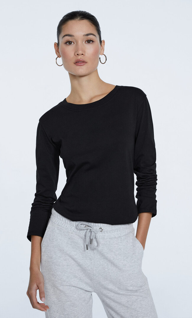 

Stradivarius Bawełniana Koszulka Basic Czarny Xs