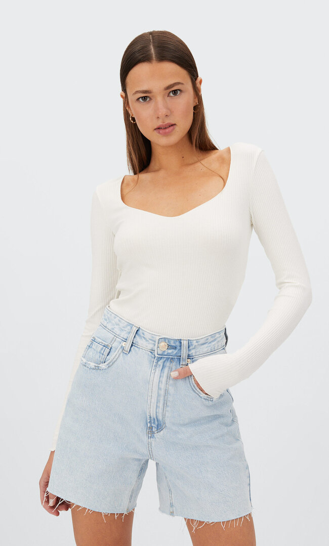 

Stradivarius Débardeur Décolleté Cœur Écru Xl
