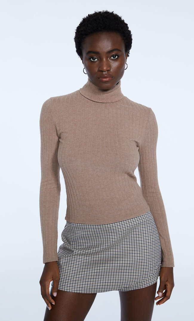 

Stradivarius Débardeur À Col Montant Doux Au Toucher Marron Xl