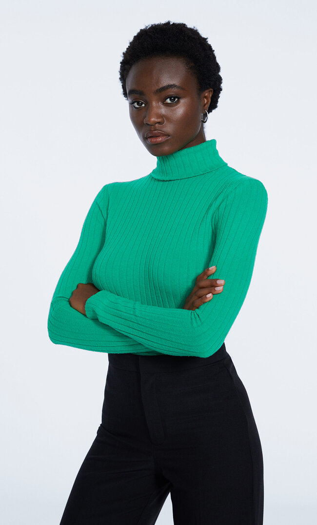 

Stradivarius Débardeur À Col Montant Doux Au Toucher Vert L