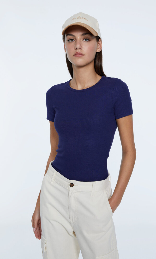 

Stradivarius T-Shirt Marineblau L