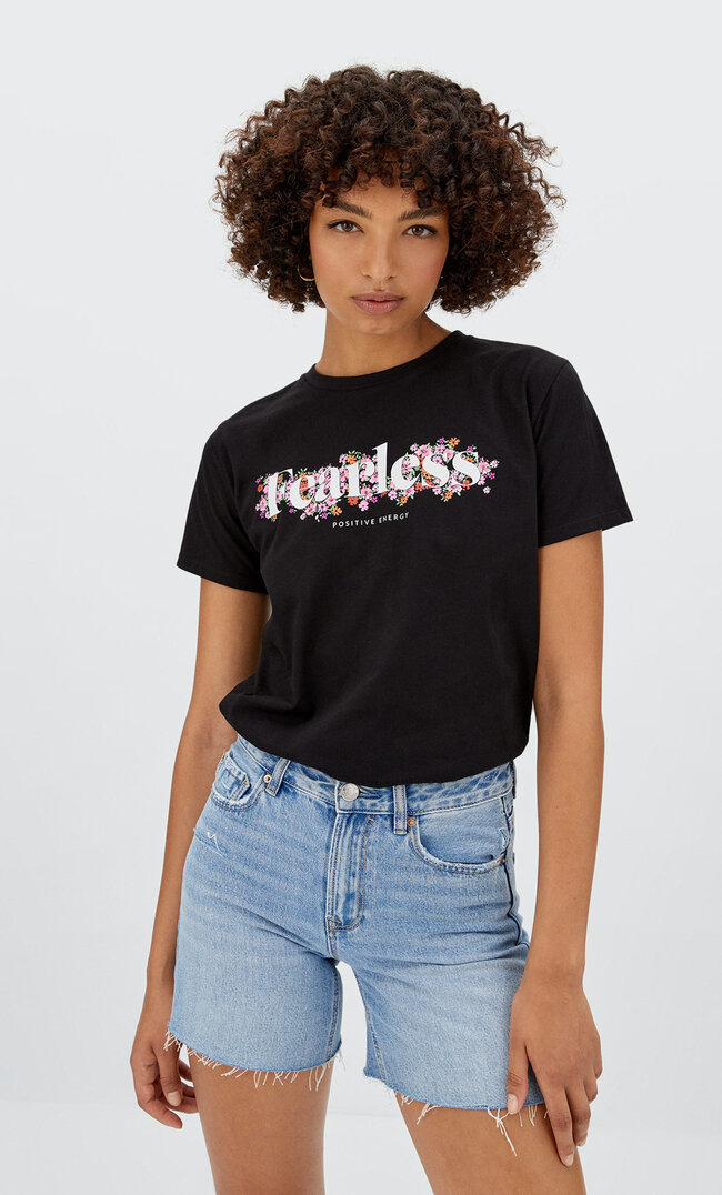 

Stradivarius T-Shirt Graphique Noir L