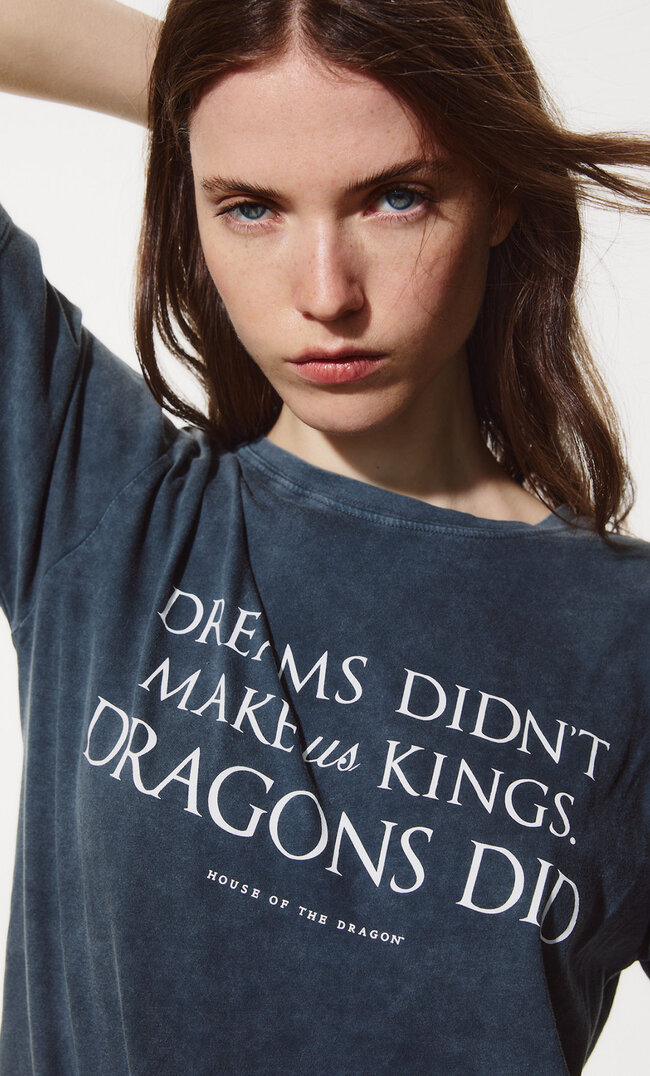 

Stradivarius Shirt House Of The Dragon Graumeliert M