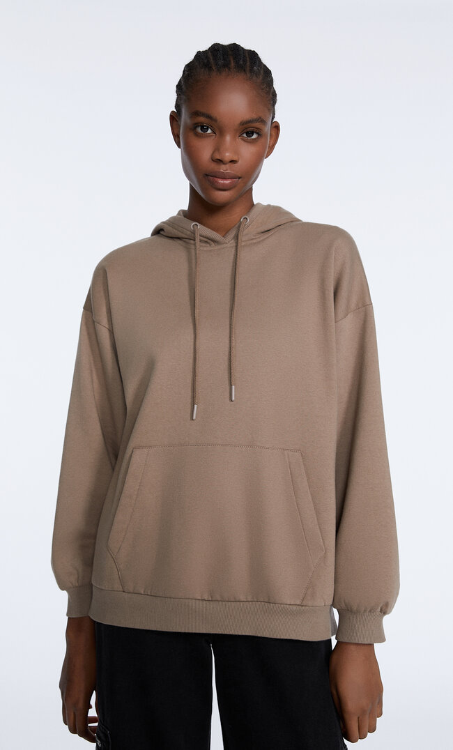 

Stradivarius Aufgerauter Oversize-Hoodie Braun M