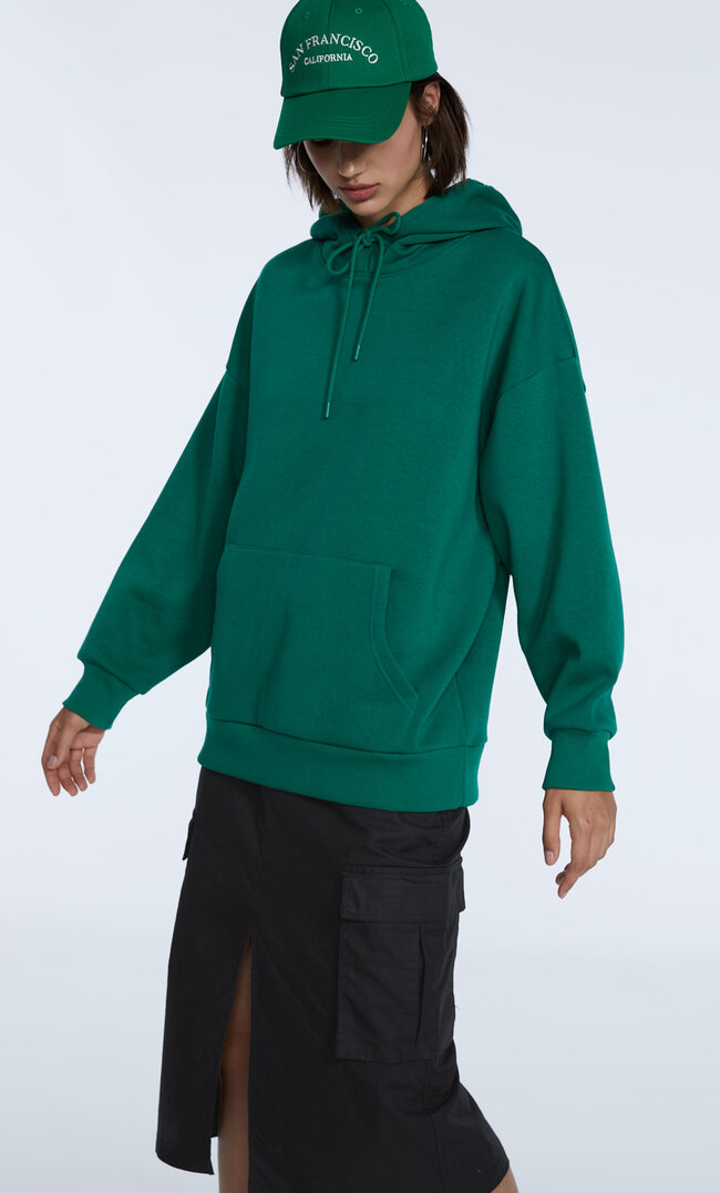 

Stradivarius Mechata Bluza Oversize Zielony M