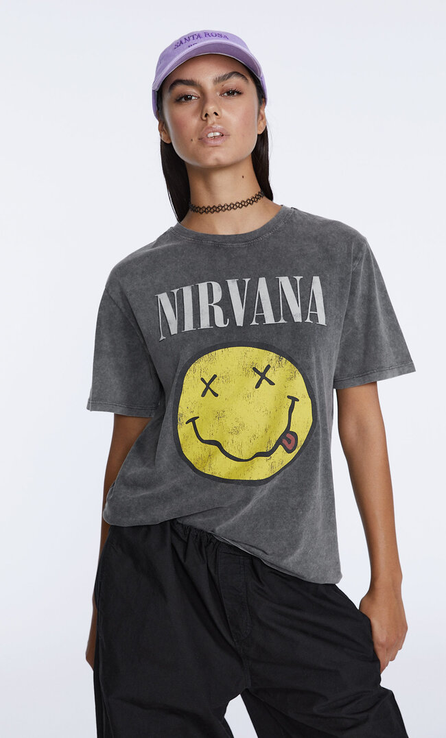 

Stradivarius T-Shirt Nirvana Gris Marengo Xs