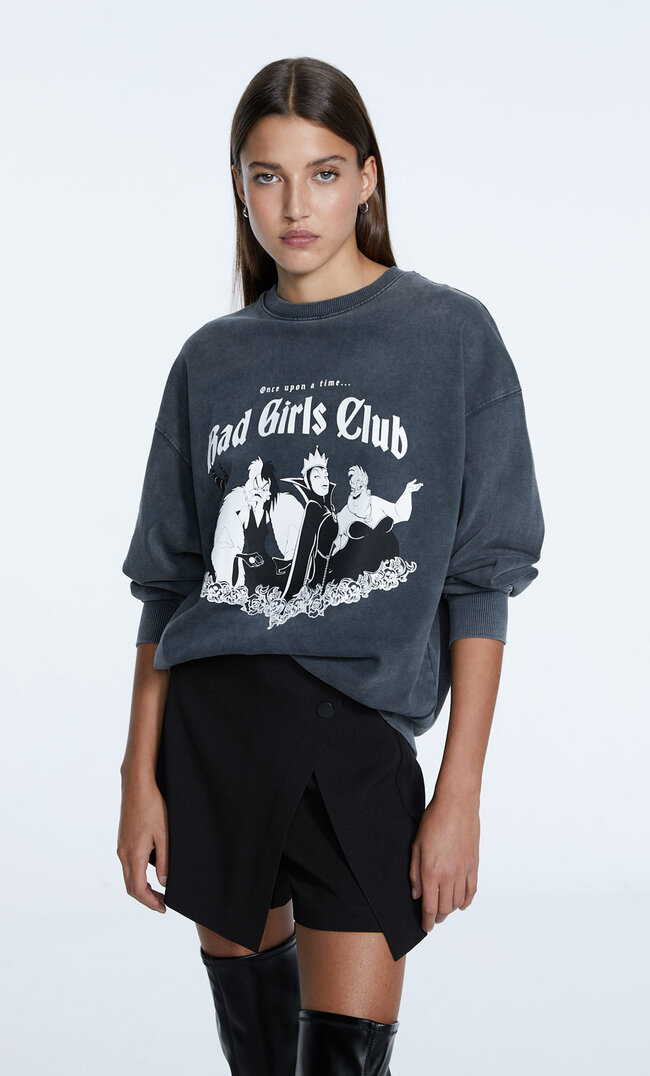 

Stradivarius Sweatshirt Mit Bösewichten Graumeliert L