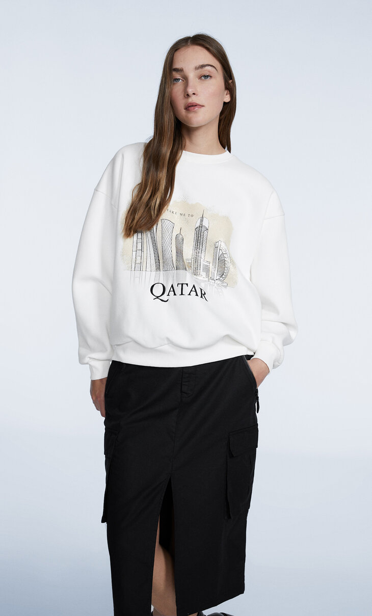Sweatshirt Qatar com foil