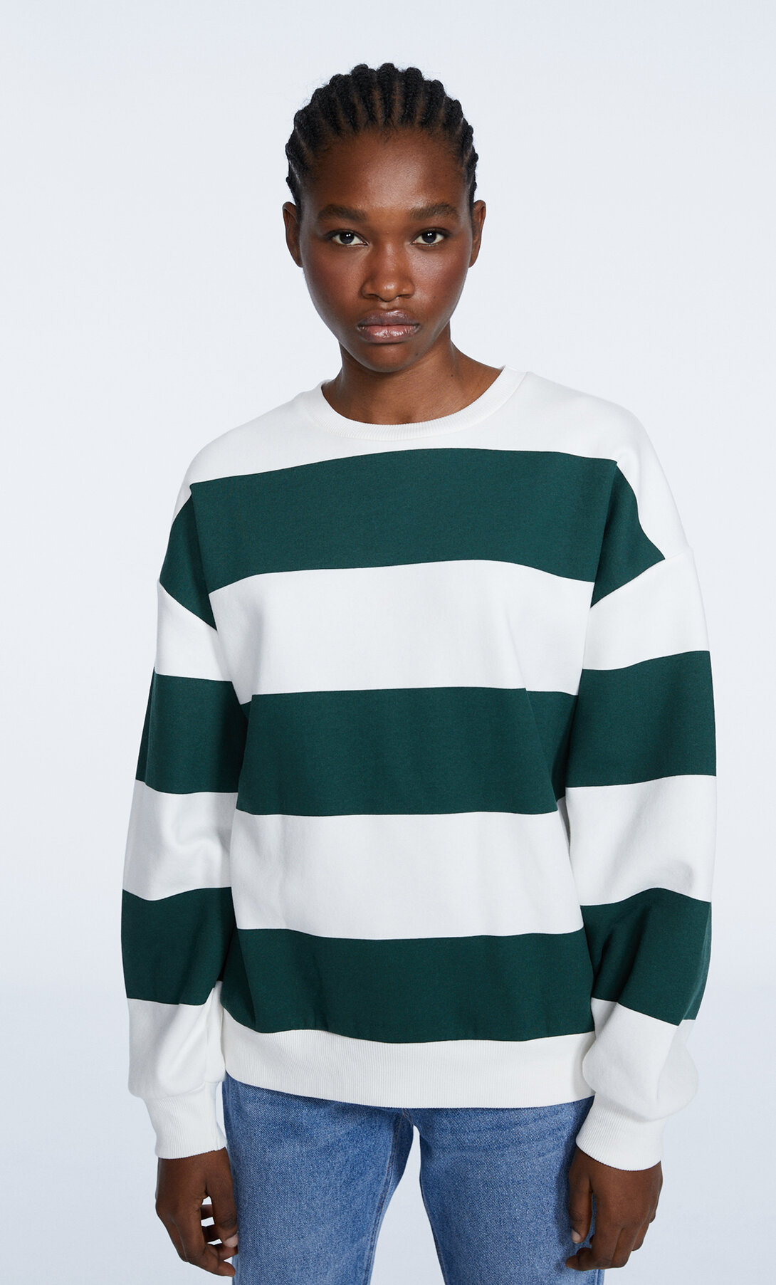 Striped sweatshirt - Women's fashion 
