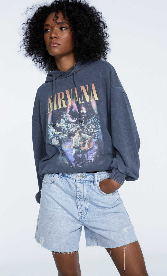 

Stradivarius High Waist Bermudashorts Gebleichtes Denim 32