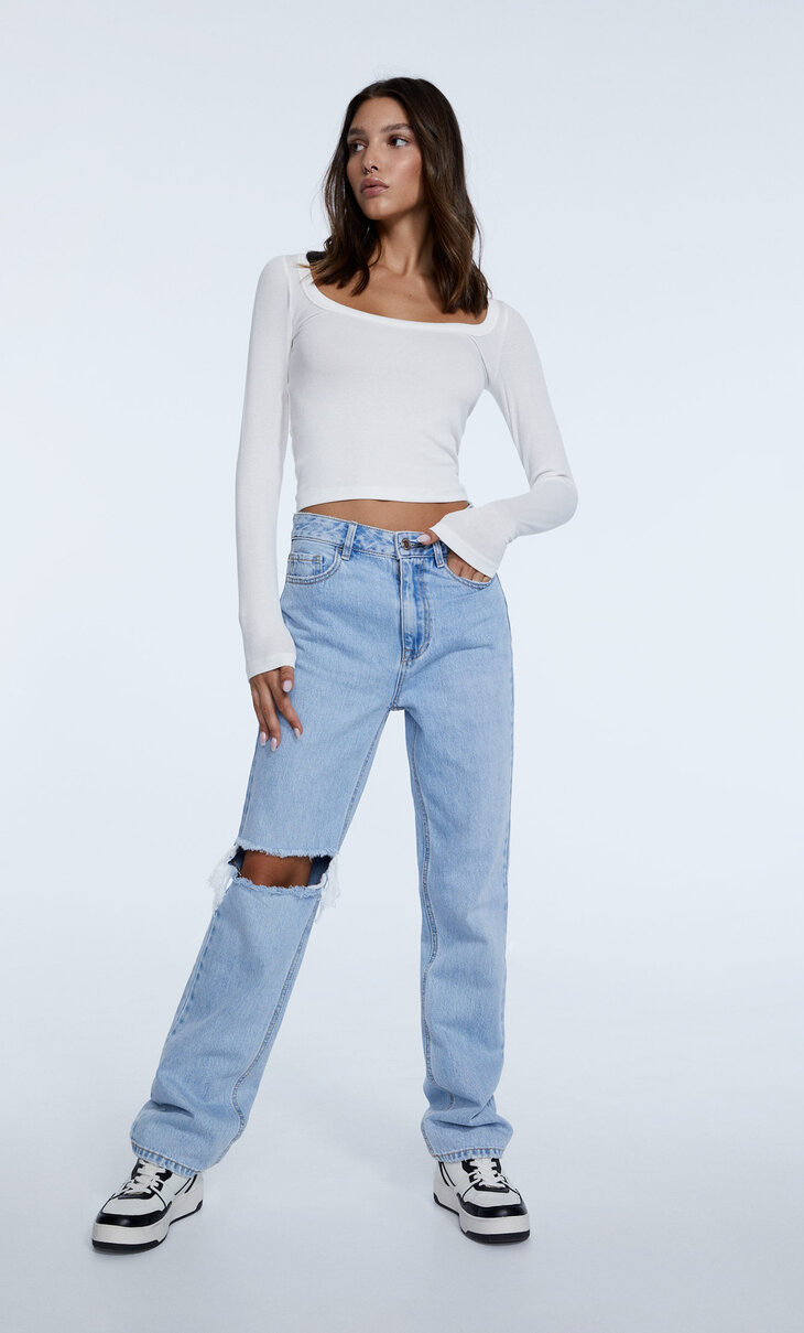 stradivarius baggy jeans