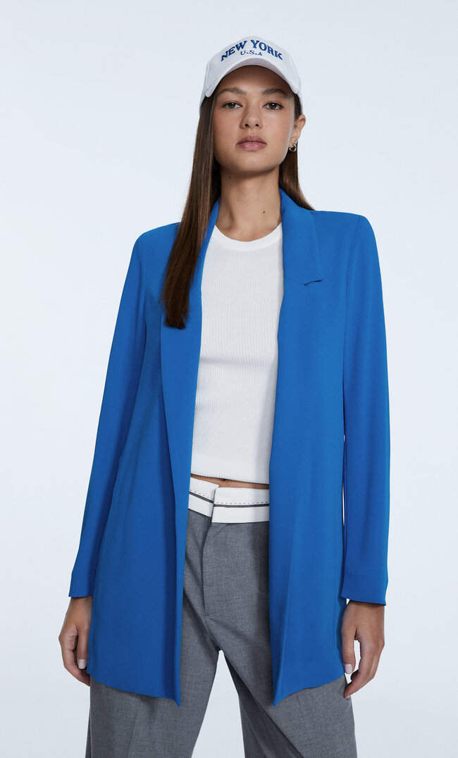 

Stradivarius Fließender Blazer Blau Xl