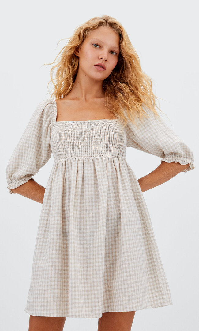 

Stradivarius Robe Rustique Vichy Pierre M
