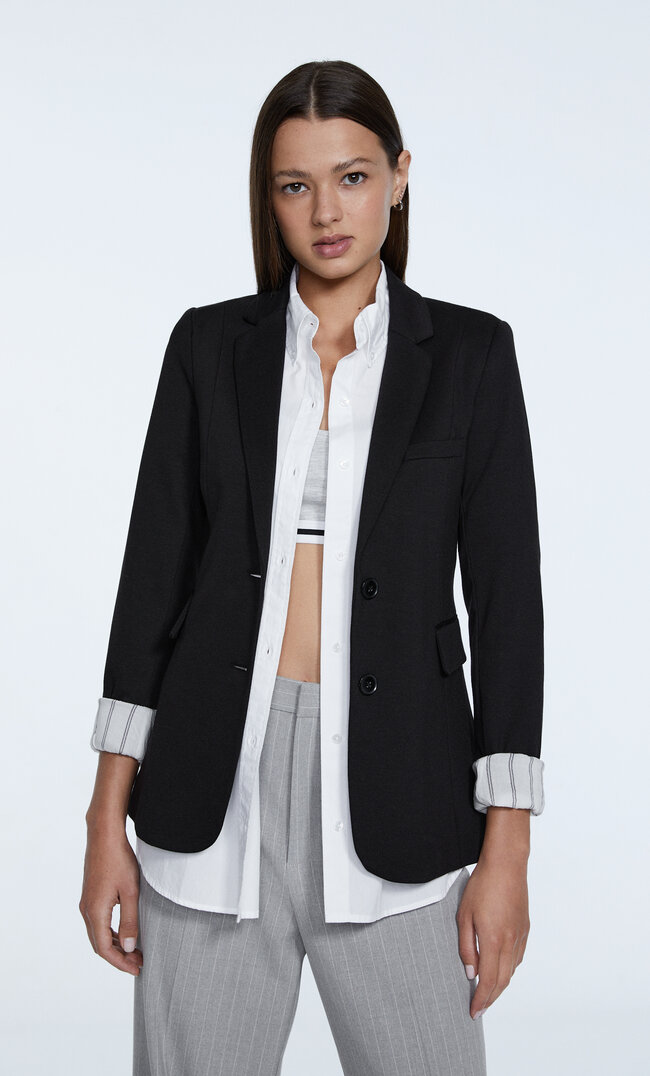 

Stradivarius Strickblazer Schwarz Xs