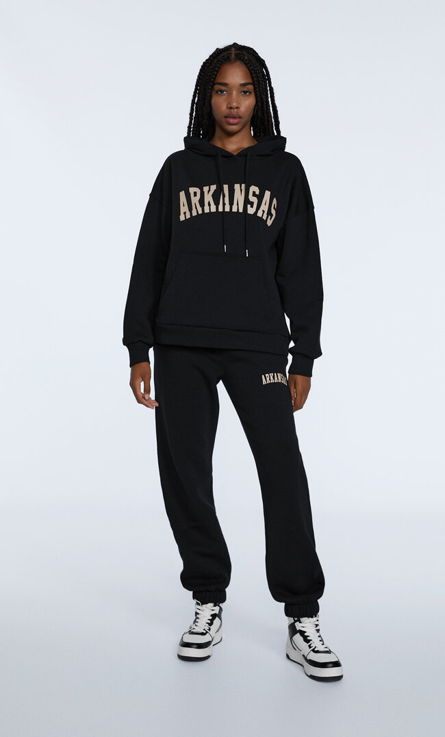 

Stradivarius Wzorzysta Bluza Oversize Czarny Xl