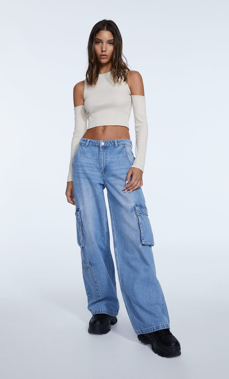 stradivarius baggy jeans