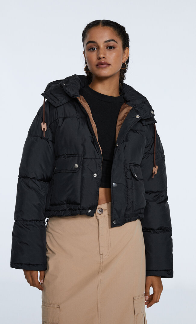 

Stradivarius Kurtka Z Metalowymi Detalami Czarny Xl
