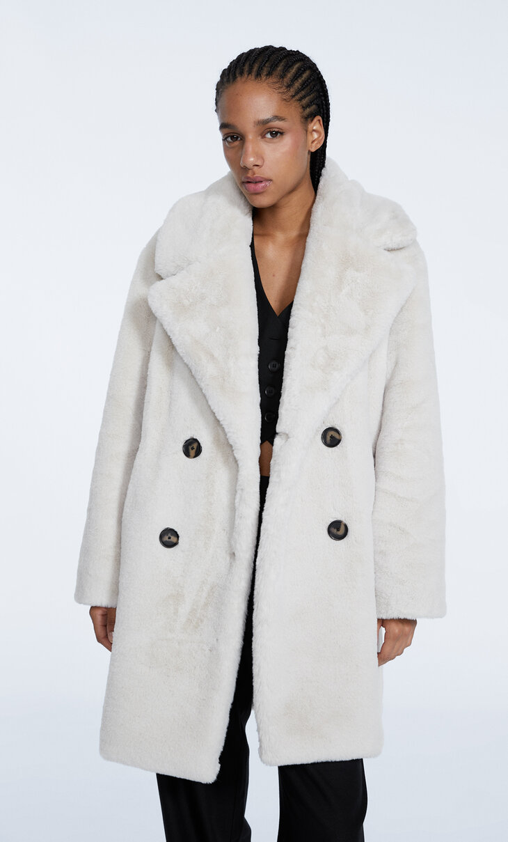 Soft faux fur coat