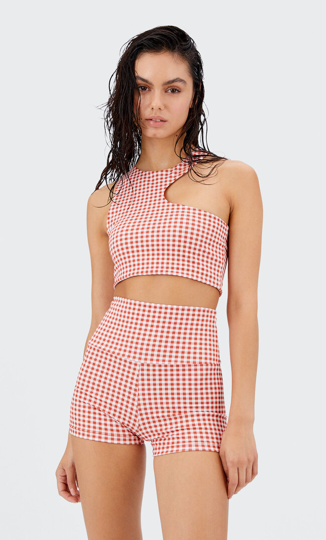 

Stradivarius Sportliche Hot Pants Braun S