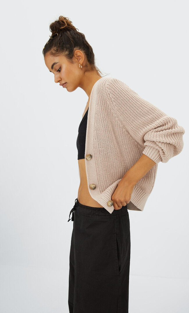 

Stradivarius Cardigan En Maille Basique À Boutons Pierre Xl