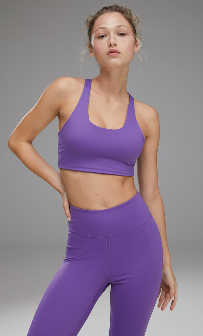 Stradivarius Figurformendes Sporttop Violett Xs