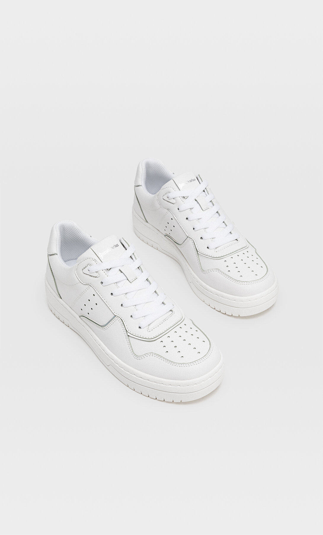stradivarius white trainers