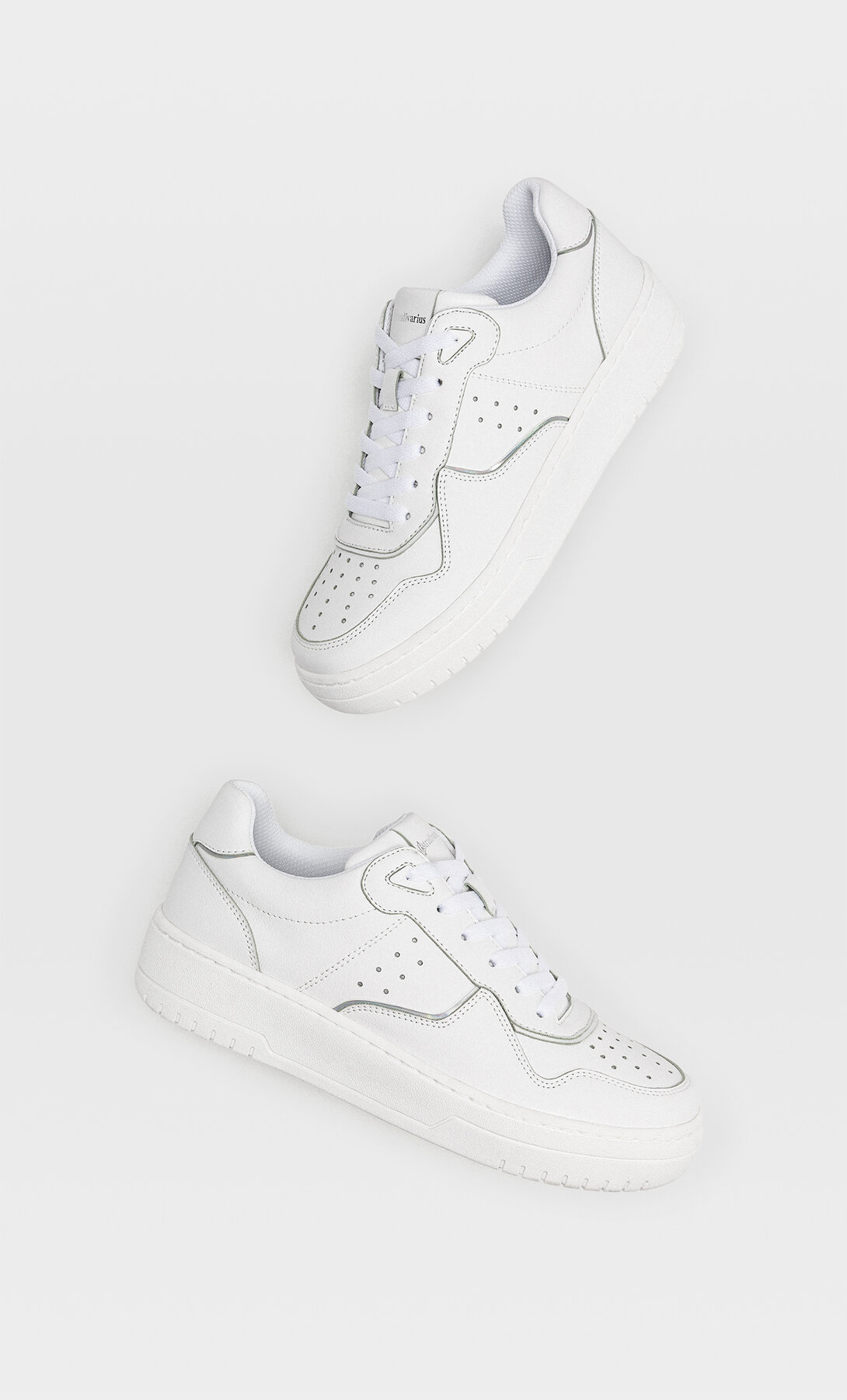 stradivarius white trainers