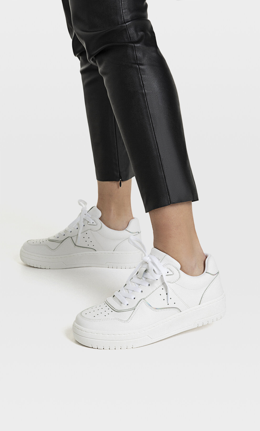 stradivarius white trainers