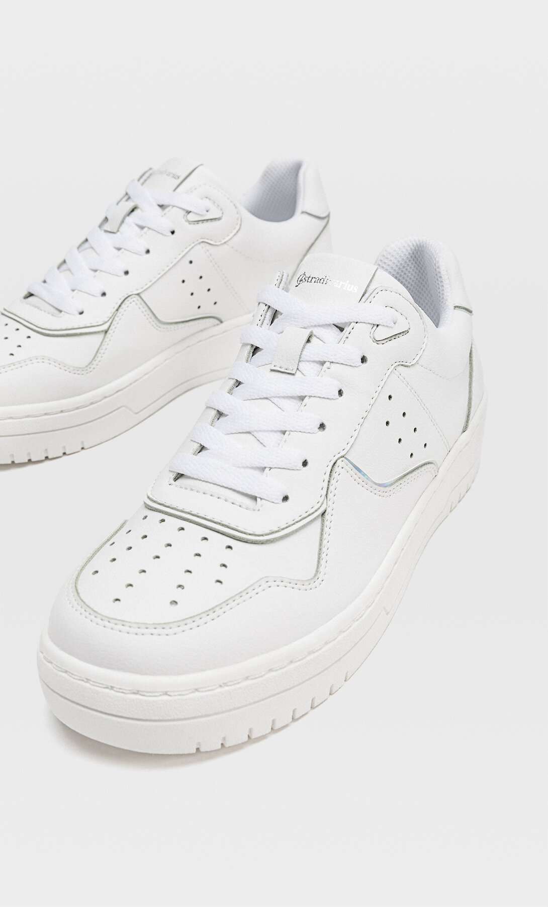 stradivarius white trainers