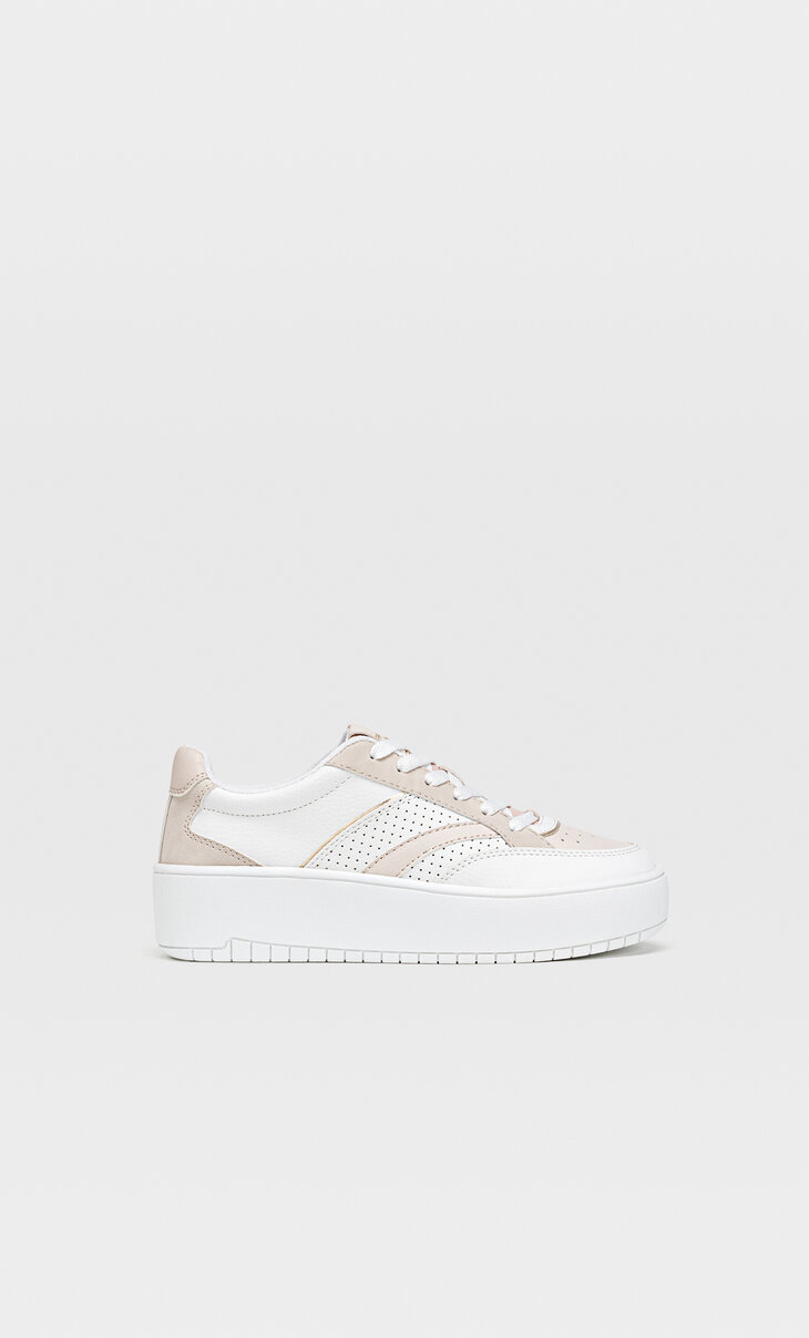 Stradivarius platform trainers clearance