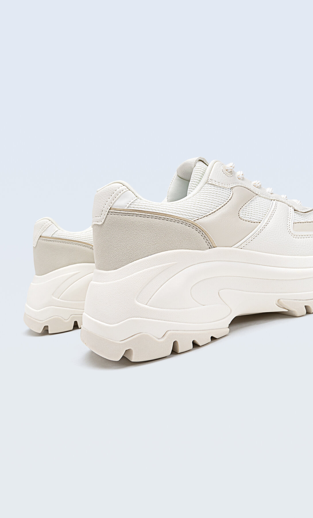 stradivarius white trainers